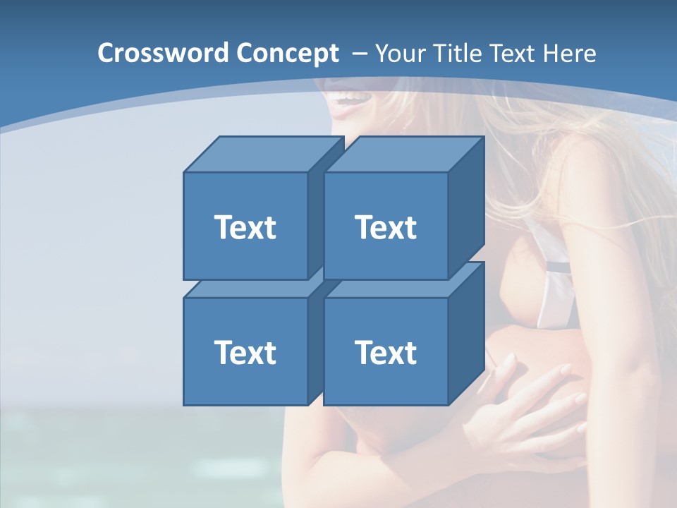 People Shape Woman PowerPoint Template