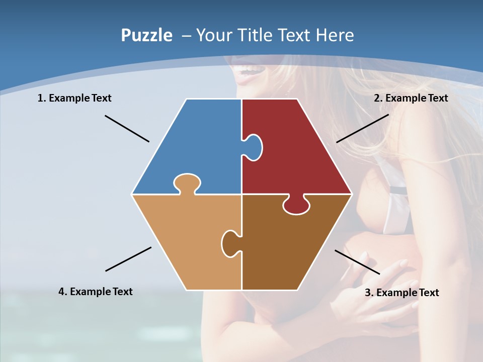 People Shape Woman PowerPoint Template