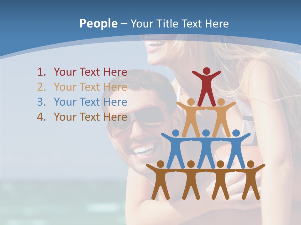 People Shape Woman PowerPoint Template