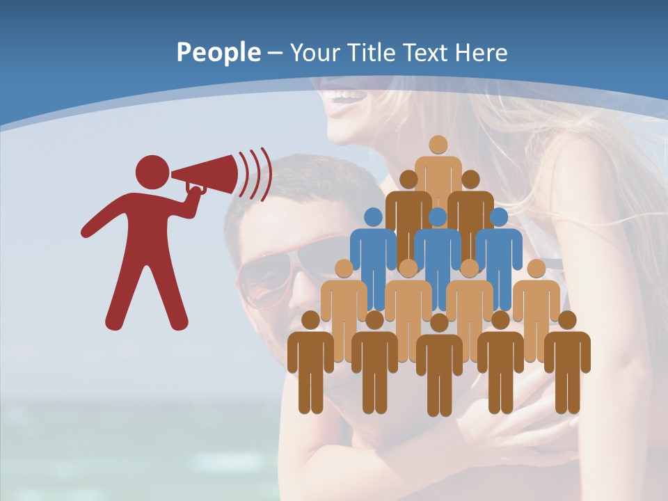 People Shape Woman PowerPoint Template