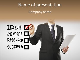 Checklist Square Performance PowerPoint Template