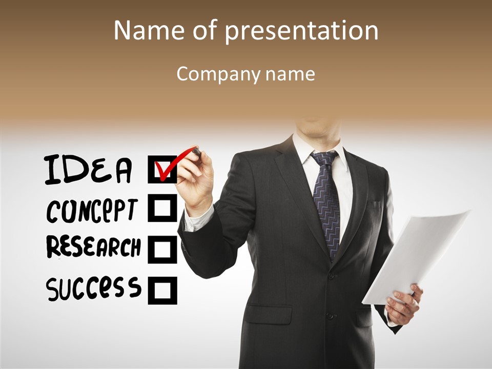 Checklist Square Performance PowerPoint Template