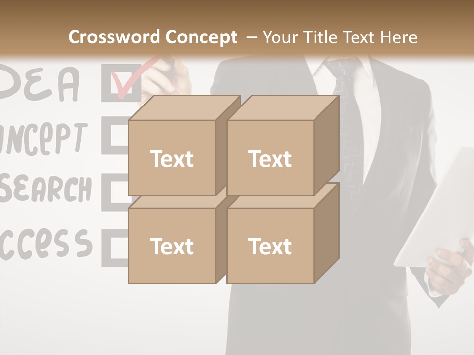 Checklist Square Performance PowerPoint Template