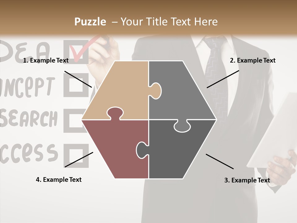 Checklist Square Performance PowerPoint Template