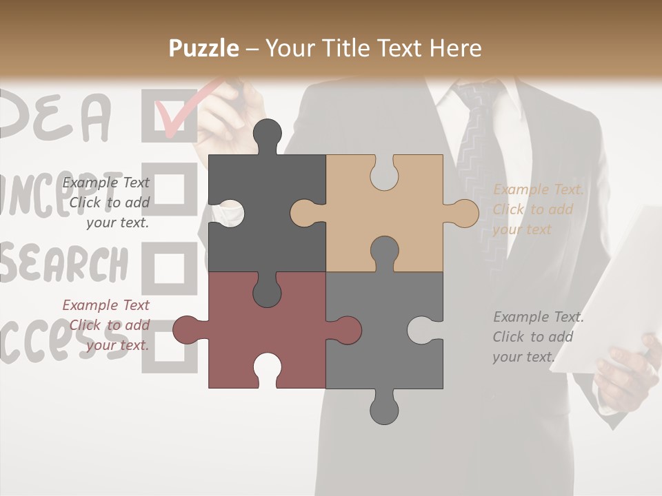 Checklist Square Performance PowerPoint Template