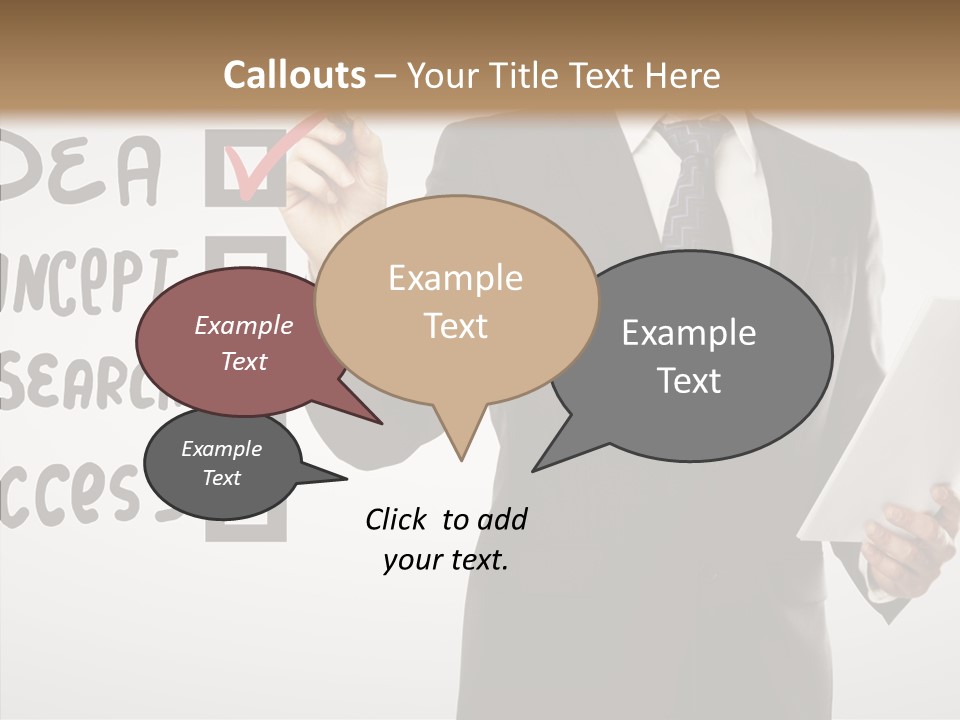 Checklist Square Performance PowerPoint Template