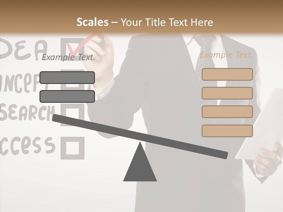 Checklist Square Performance PowerPoint Template