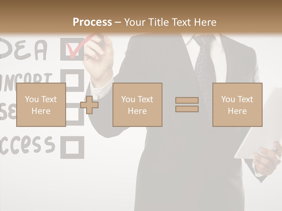 Checklist Square Performance PowerPoint Template