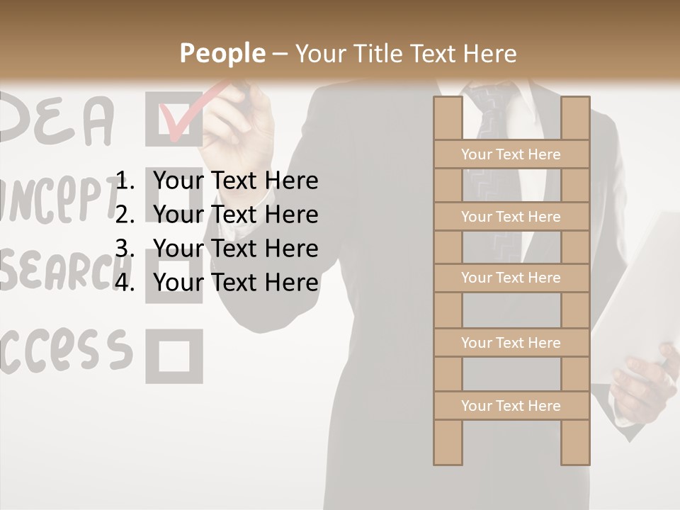 Checklist Square Performance PowerPoint Template