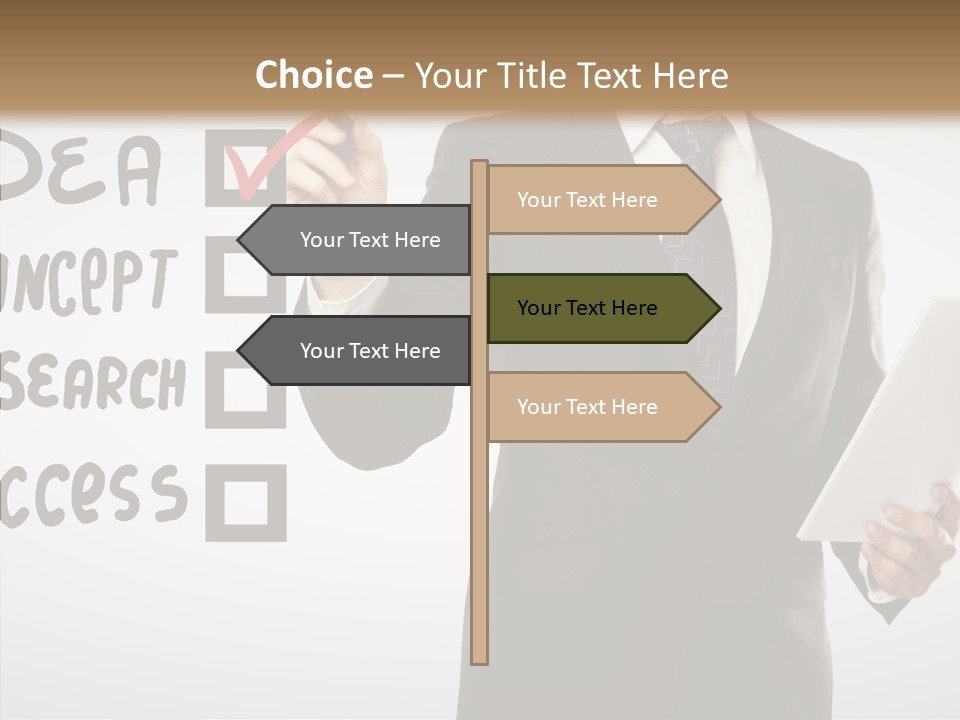 Checklist Square Performance PowerPoint Template