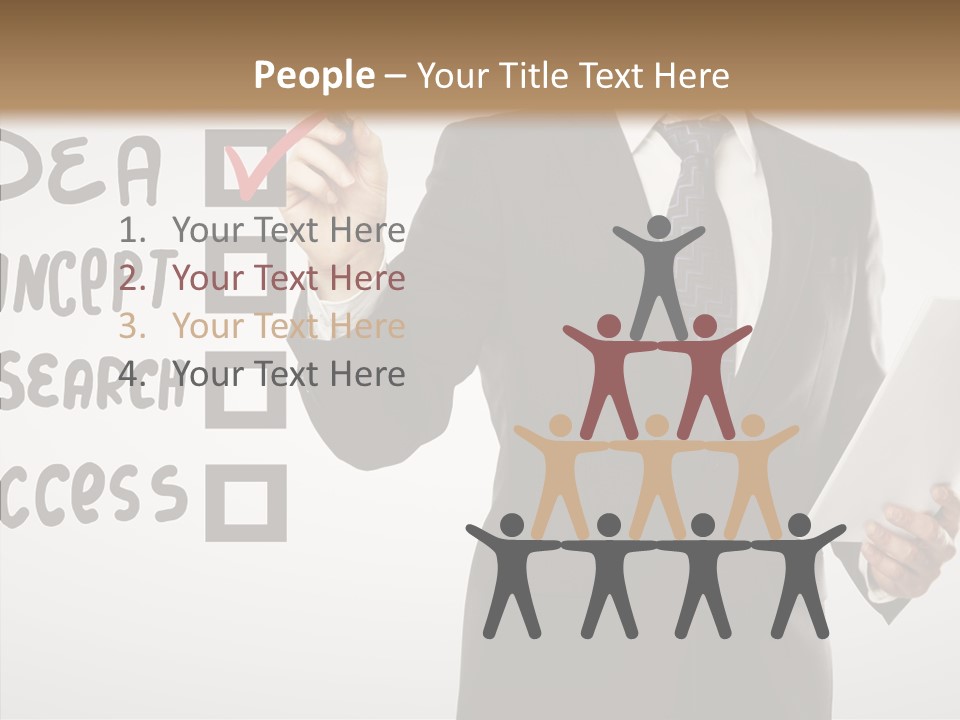 Checklist Square Performance PowerPoint Template