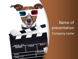 Glasses Pet Producer PowerPoint Template