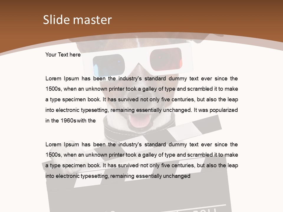 Glasses Pet Producer PowerPoint Template
