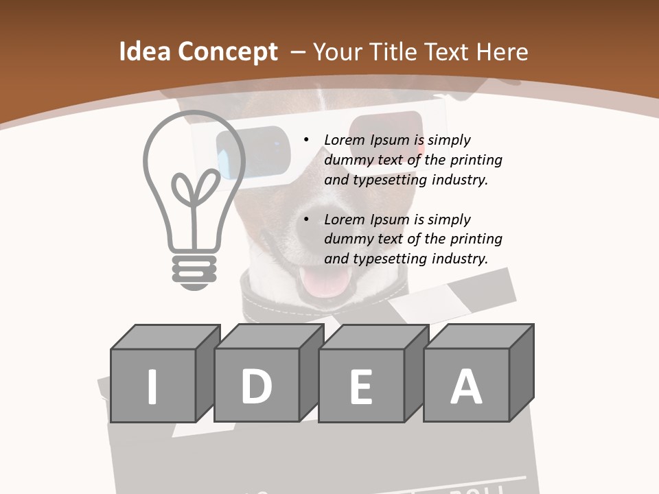 Glasses Pet Producer PowerPoint Template