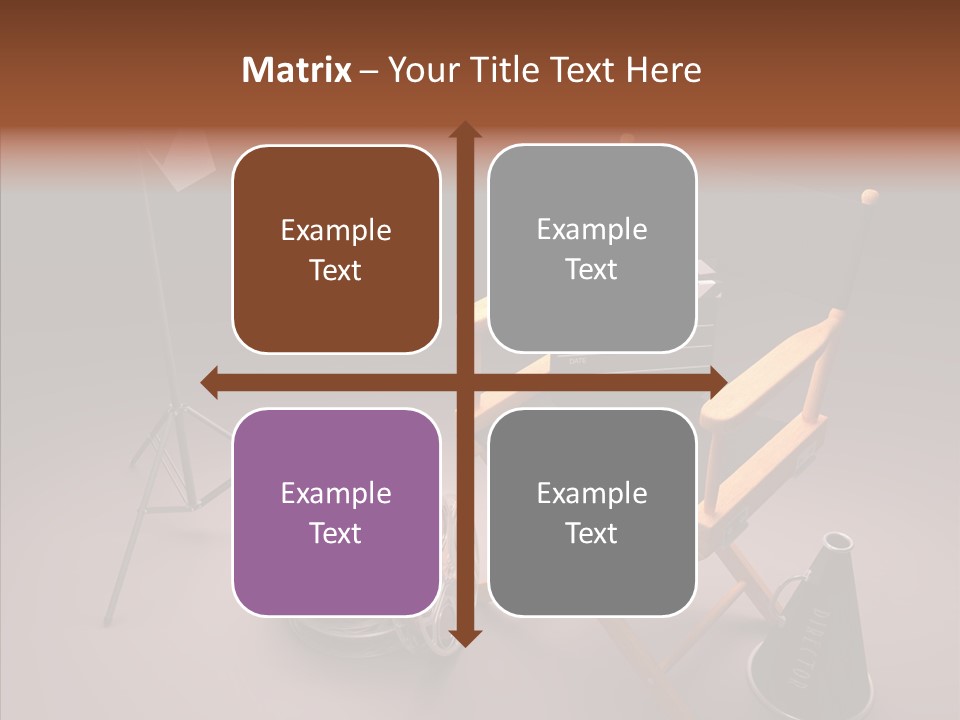 Clapperboard Filmstrip Cinema PowerPoint Template
