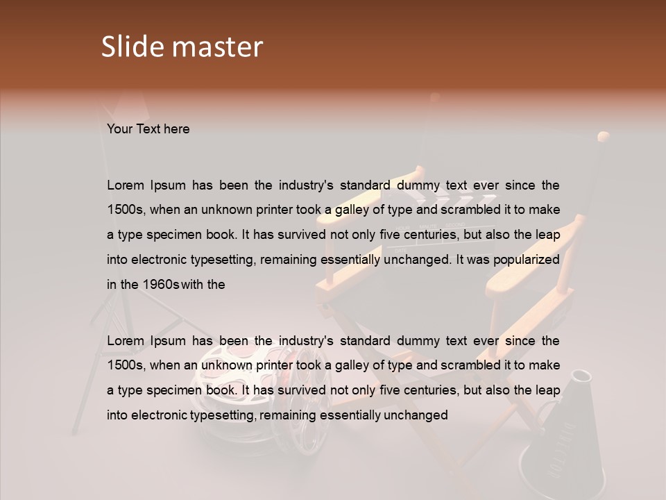 Clapperboard Filmstrip Cinema PowerPoint Template