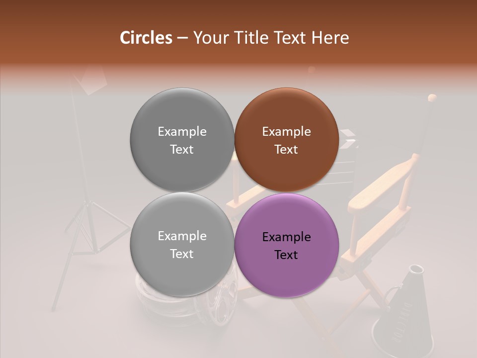 Clapperboard Filmstrip Cinema PowerPoint Template