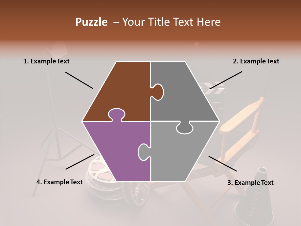 Clapperboard Filmstrip Cinema PowerPoint Template