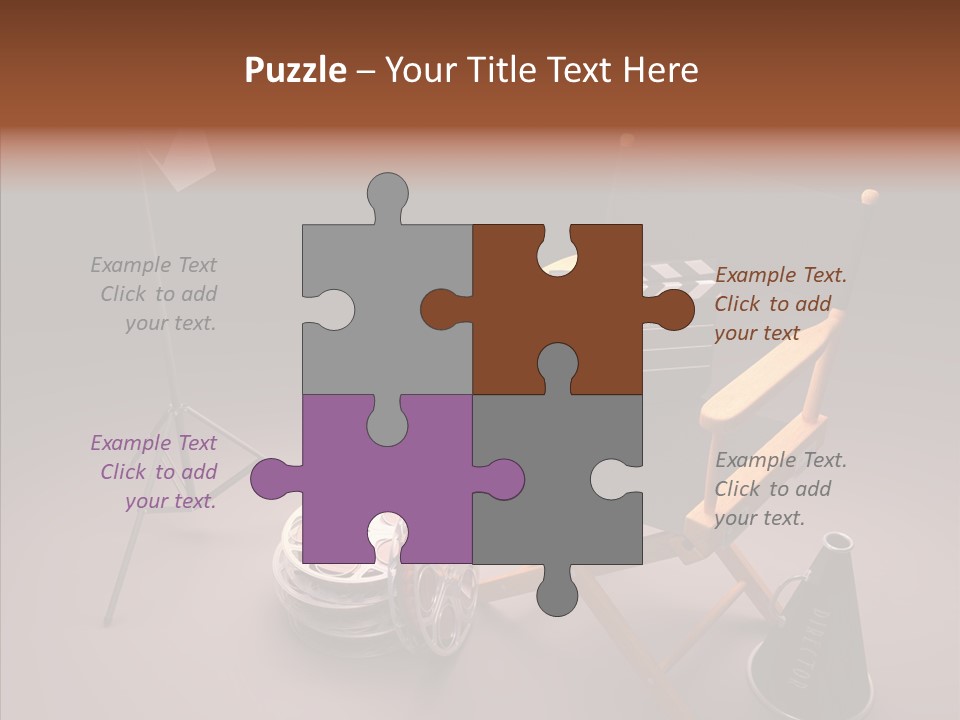 Clapperboard Filmstrip Cinema PowerPoint Template
