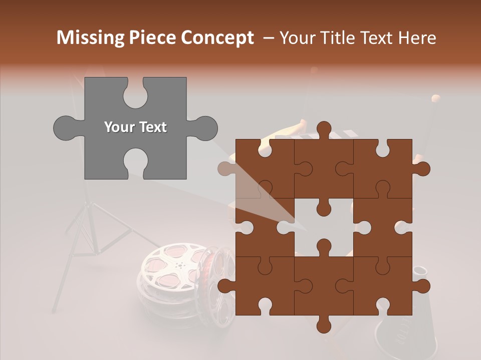 Clapperboard Filmstrip Cinema PowerPoint Template