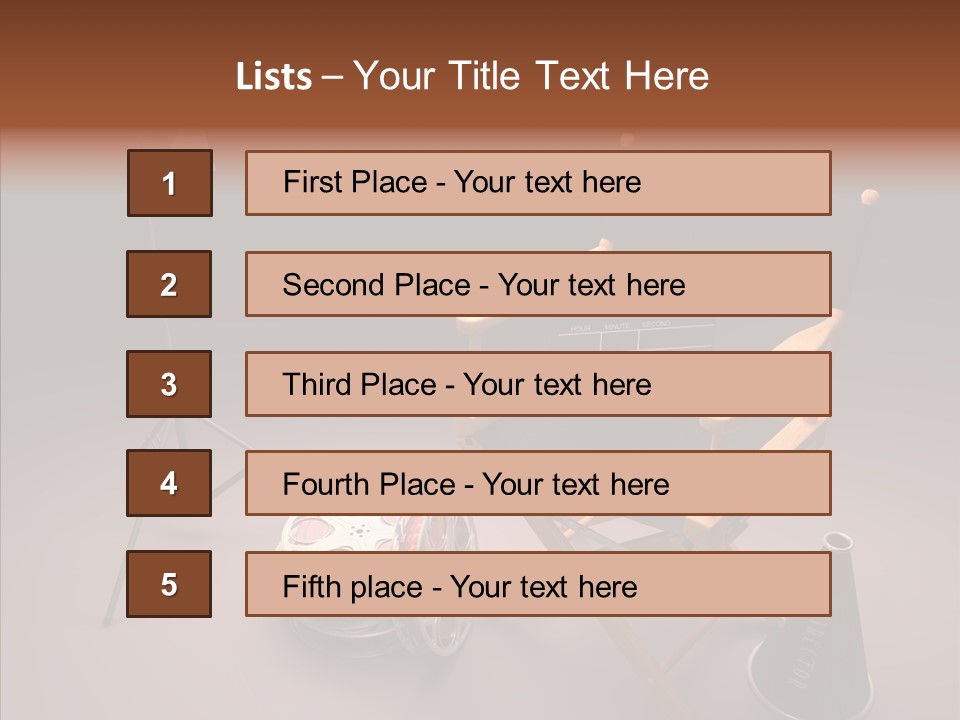 Clapperboard Filmstrip Cinema PowerPoint Template