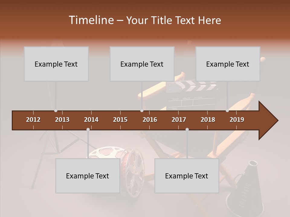 Clapperboard Filmstrip Cinema PowerPoint Template