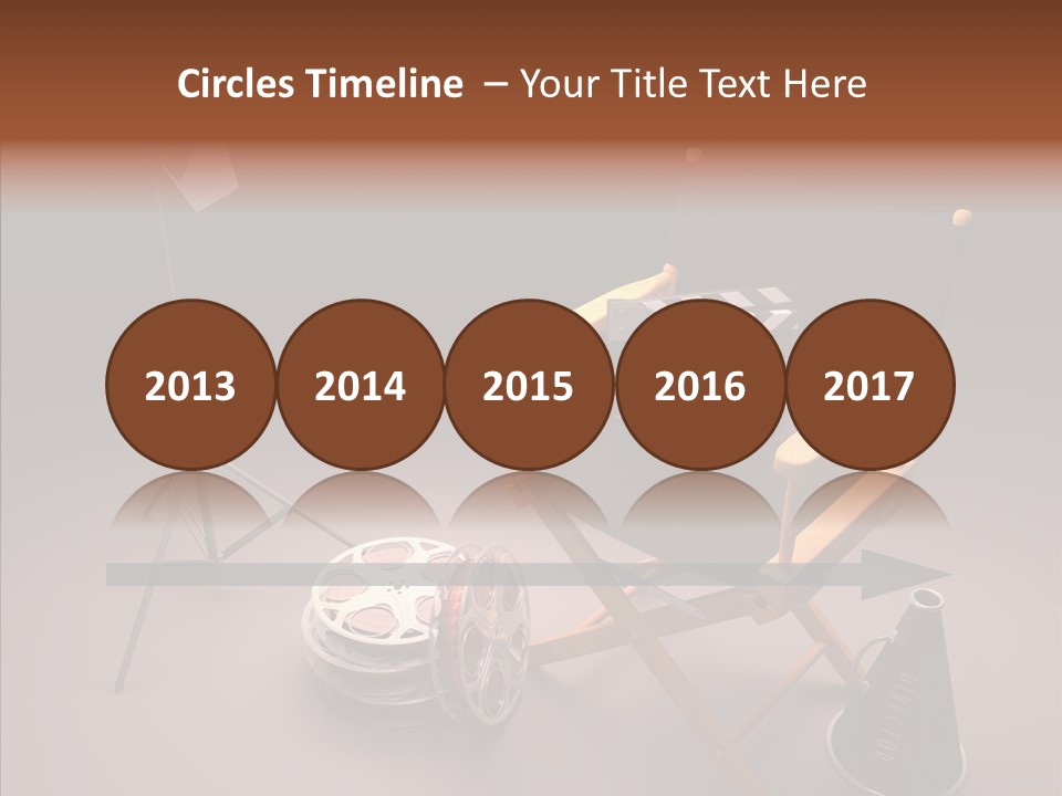 Clapperboard Filmstrip Cinema PowerPoint Template