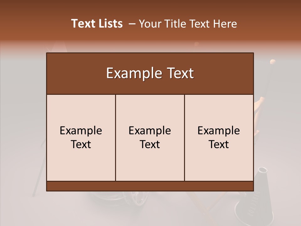 Clapperboard Filmstrip Cinema PowerPoint Template