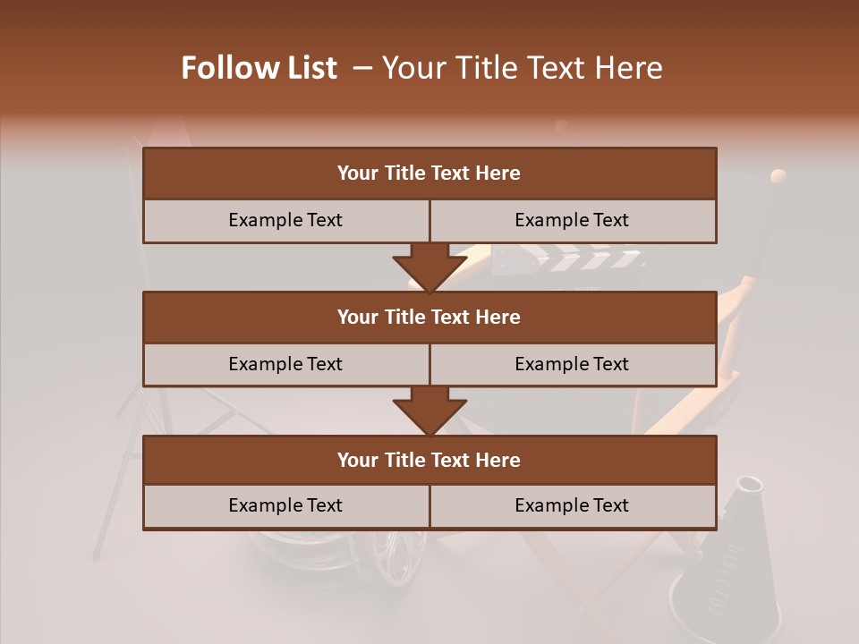 Clapperboard Filmstrip Cinema PowerPoint Template