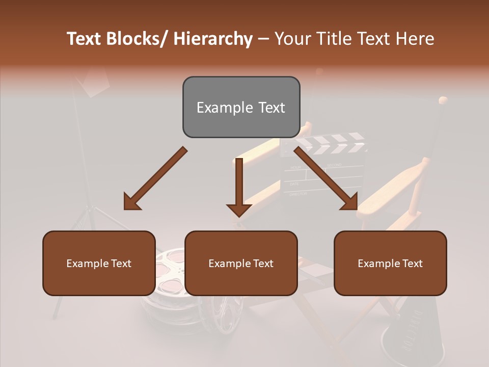 Clapperboard Filmstrip Cinema PowerPoint Template