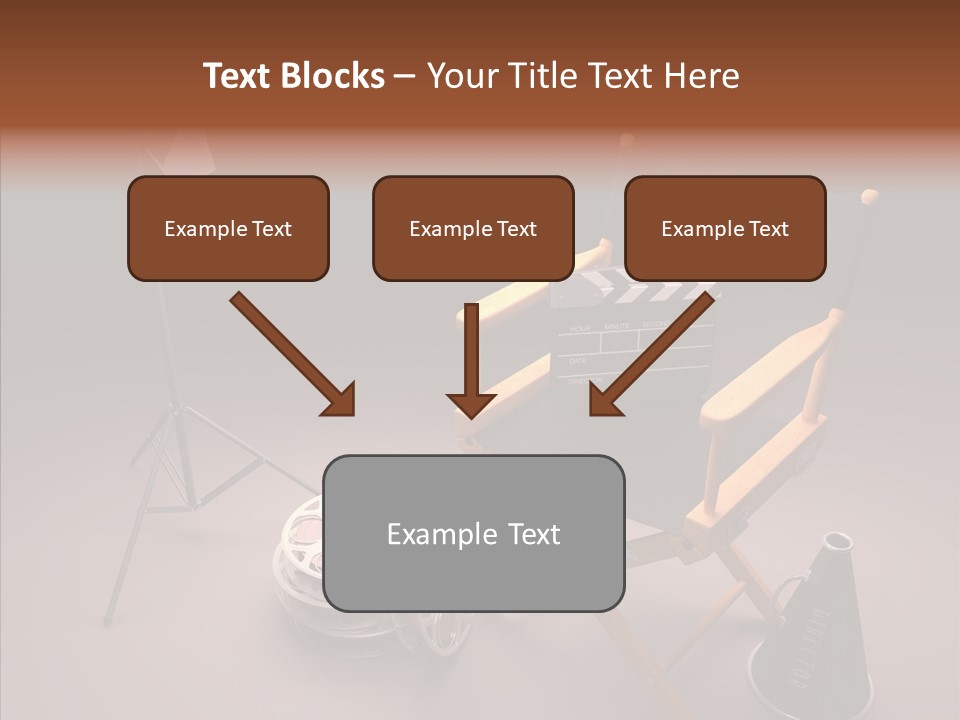 Clapperboard Filmstrip Cinema PowerPoint Template