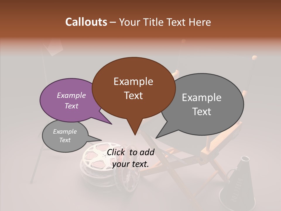 Clapperboard Filmstrip Cinema PowerPoint Template