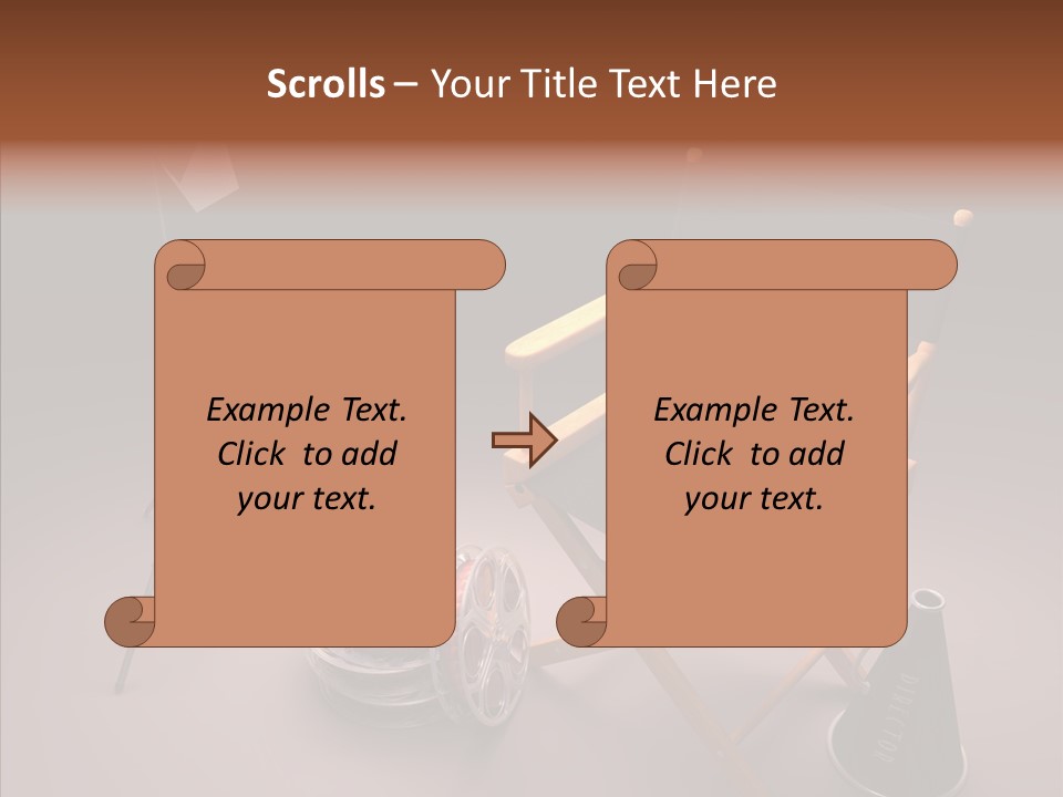 Clapperboard Filmstrip Cinema PowerPoint Template