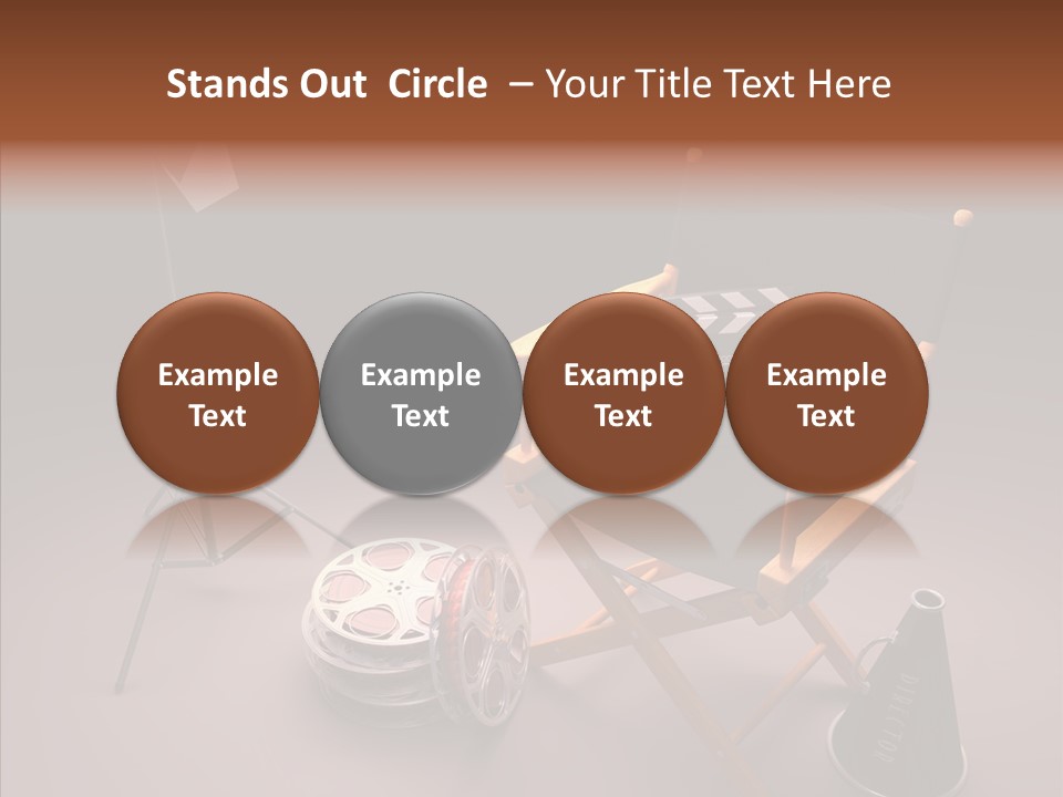 Clapperboard Filmstrip Cinema PowerPoint Template