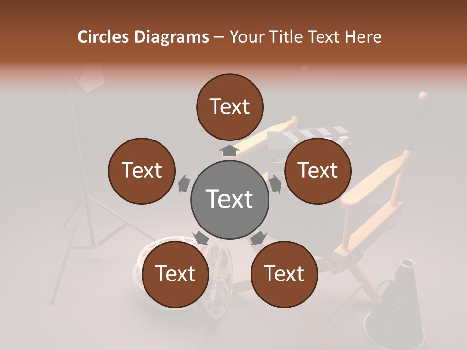 Clapperboard Filmstrip Cinema PowerPoint Template