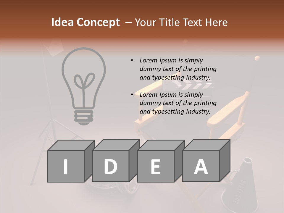 Clapperboard Filmstrip Cinema PowerPoint Template