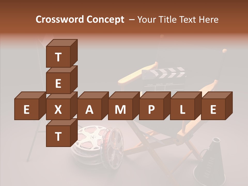 Clapperboard Filmstrip Cinema PowerPoint Template