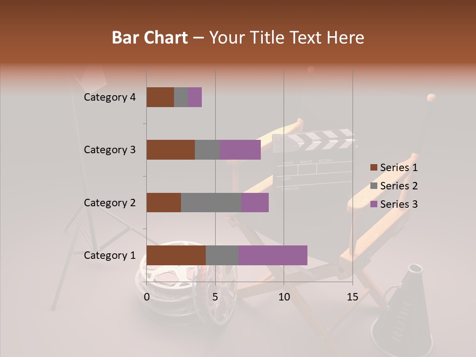 Clapperboard Filmstrip Cinema PowerPoint Template