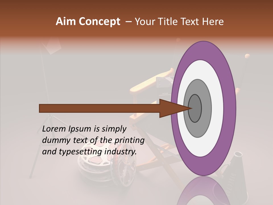 Clapperboard Filmstrip Cinema PowerPoint Template