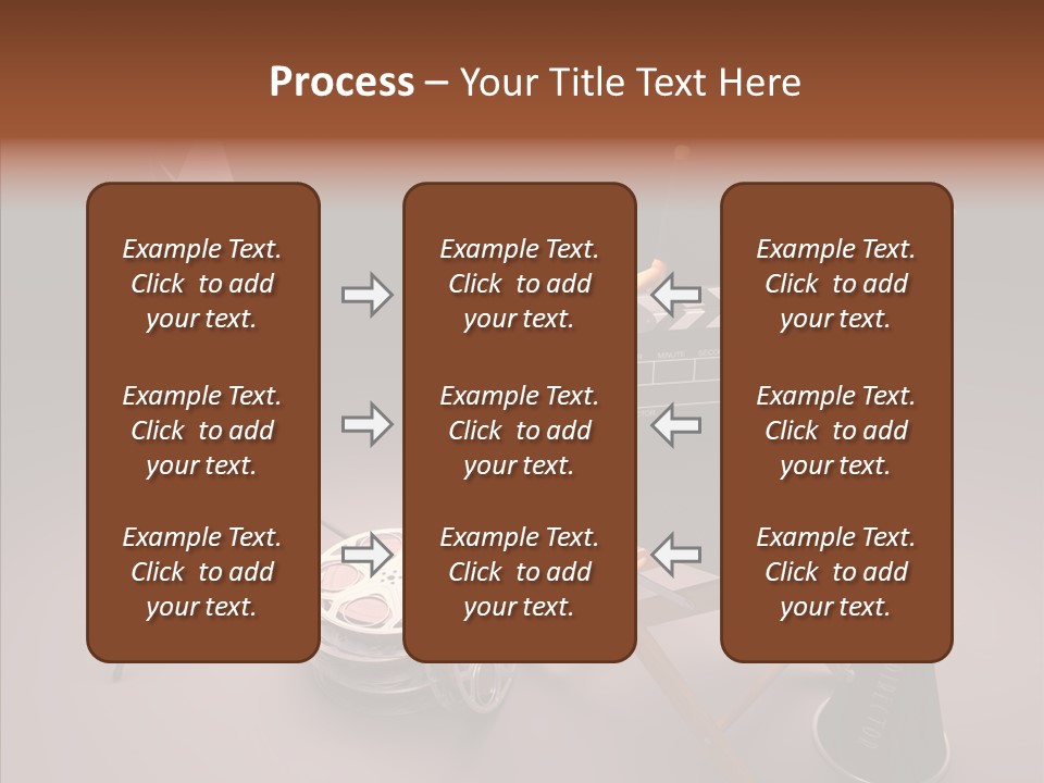 Clapperboard Filmstrip Cinema PowerPoint Template