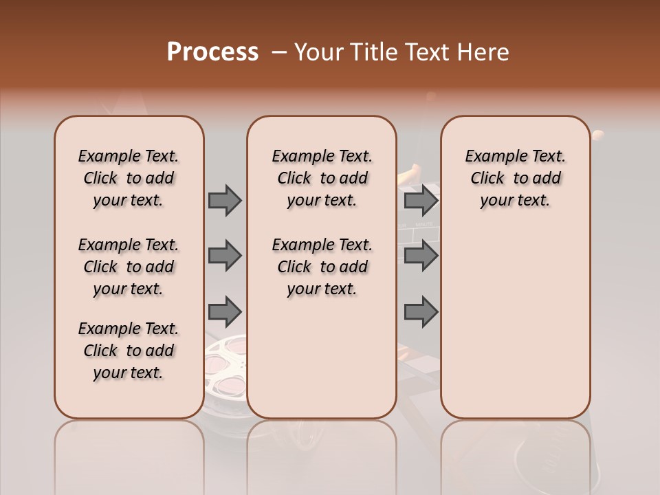 Clapperboard Filmstrip Cinema PowerPoint Template