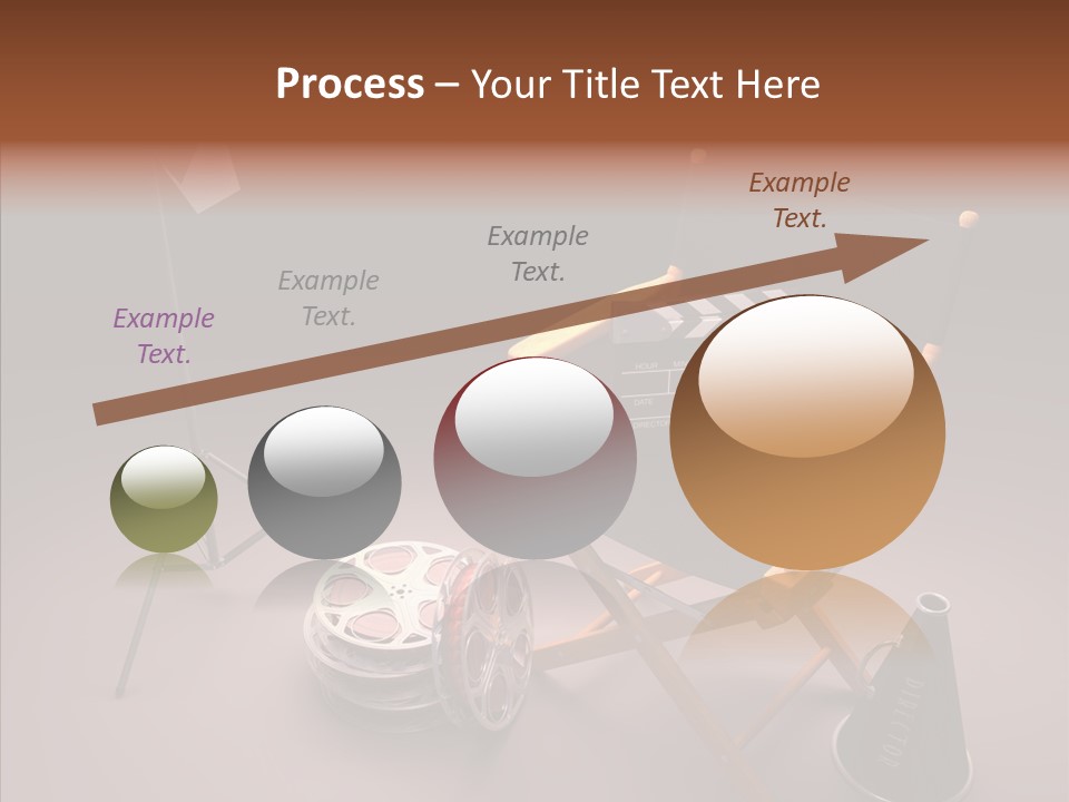Clapperboard Filmstrip Cinema PowerPoint Template