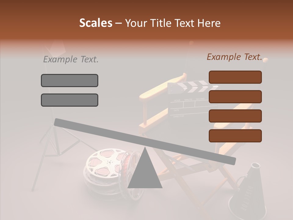 Clapperboard Filmstrip Cinema PowerPoint Template