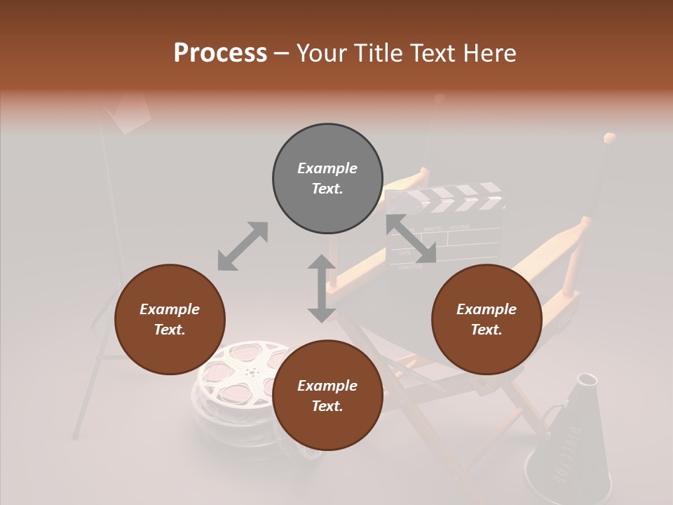 Clapperboard Filmstrip Cinema PowerPoint Template
