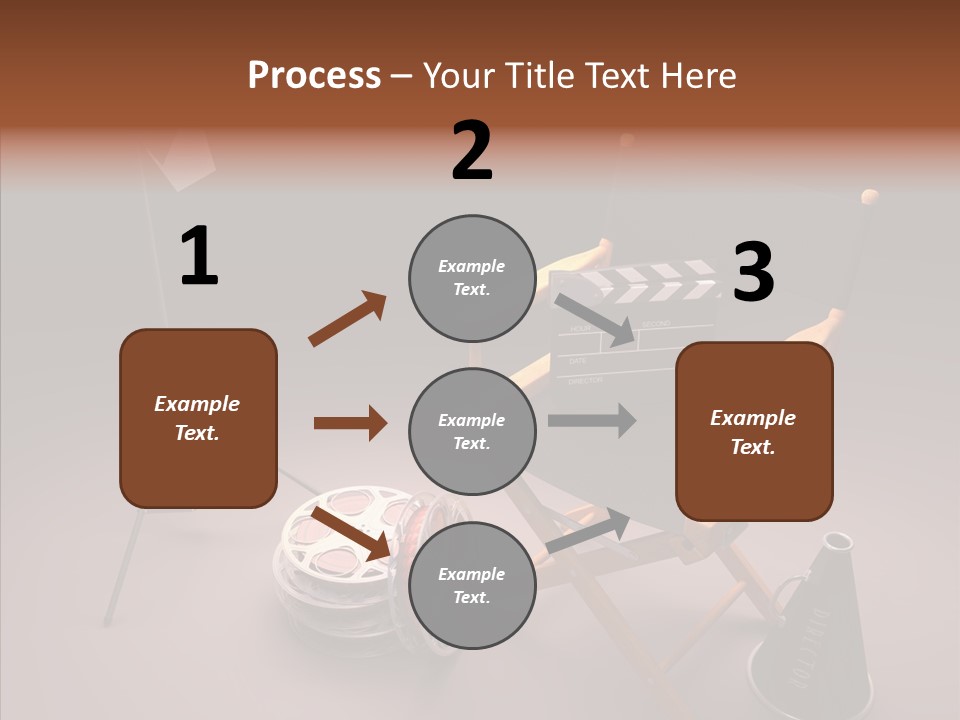 Clapperboard Filmstrip Cinema PowerPoint Template
