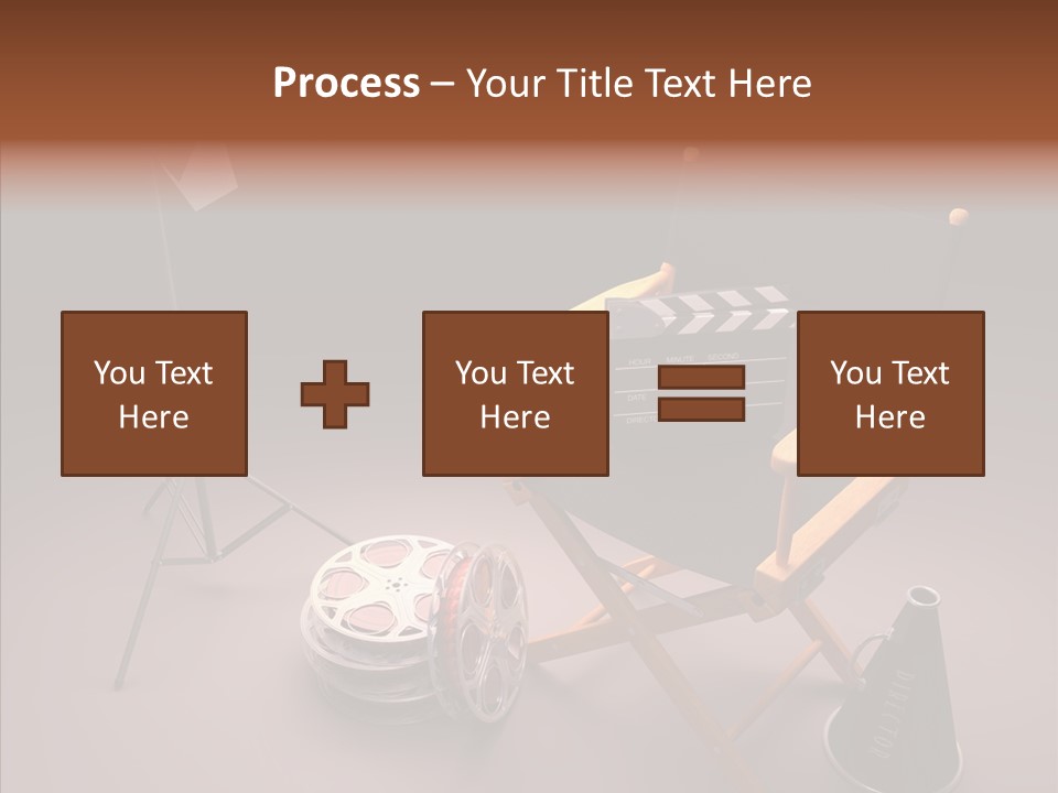 Clapperboard Filmstrip Cinema PowerPoint Template
