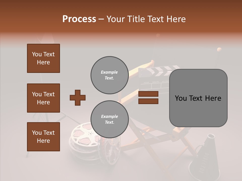 Clapperboard Filmstrip Cinema PowerPoint Template