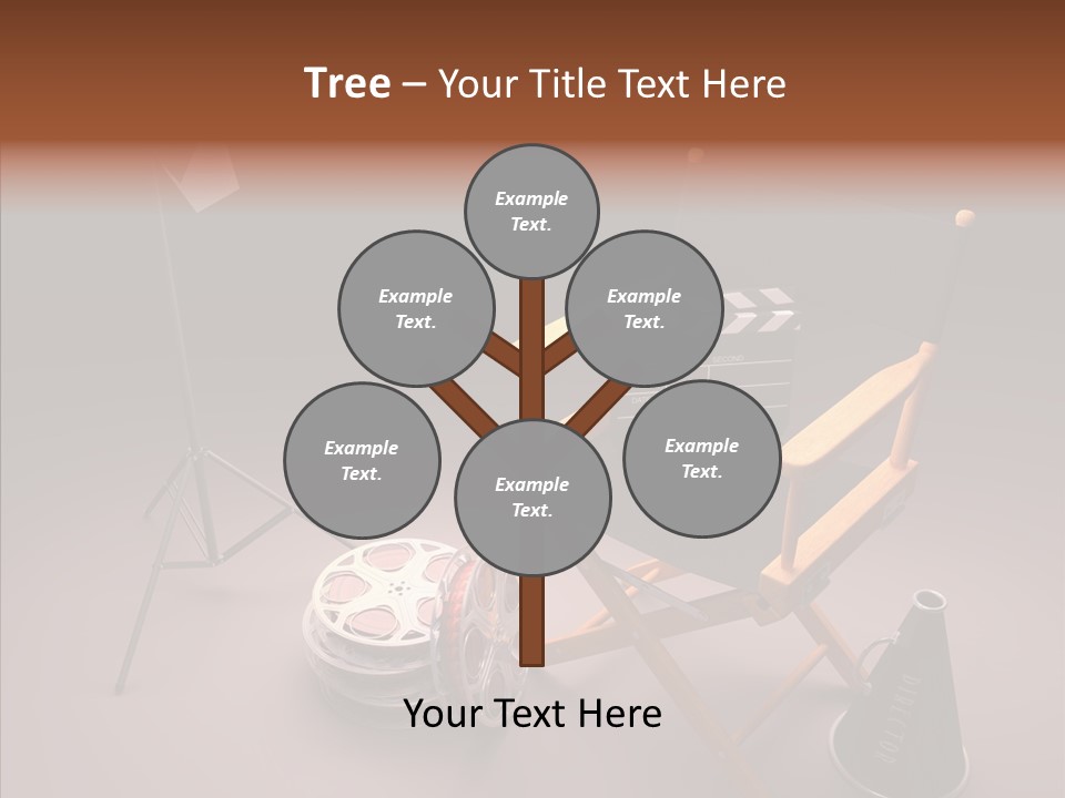 Clapperboard Filmstrip Cinema PowerPoint Template