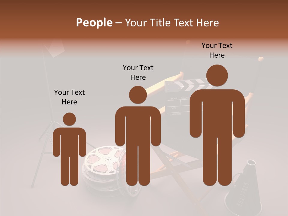 Clapperboard Filmstrip Cinema PowerPoint Template