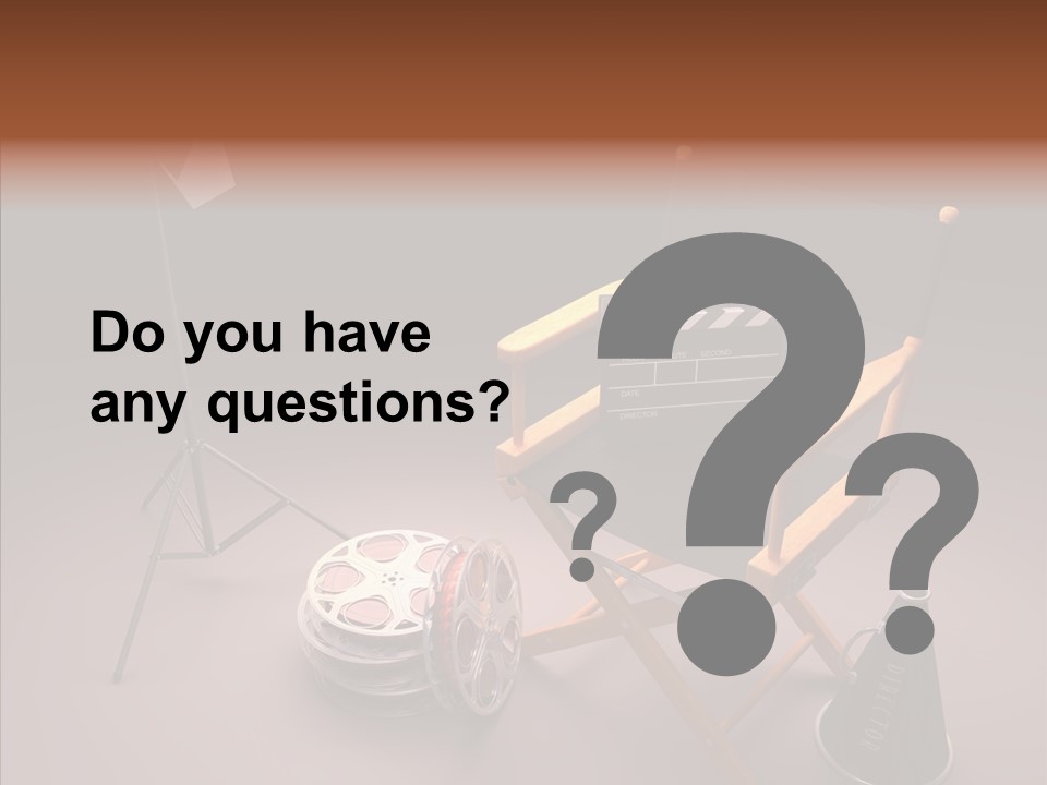 Clapperboard Filmstrip Cinema PowerPoint Template